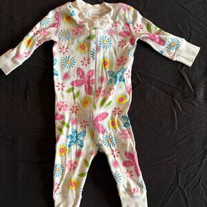 Hanna Andersson Floral Kids One Piece Floral Pajamas,  Organic, 6-9 months